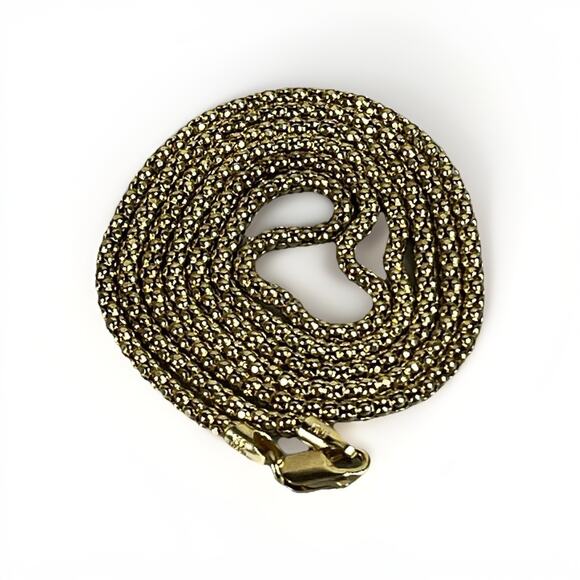 ITAOR Italy Sterling Silver Vermeil 925 Long Popcorn Chain Necklace - 30 in - Picture 3 of 15